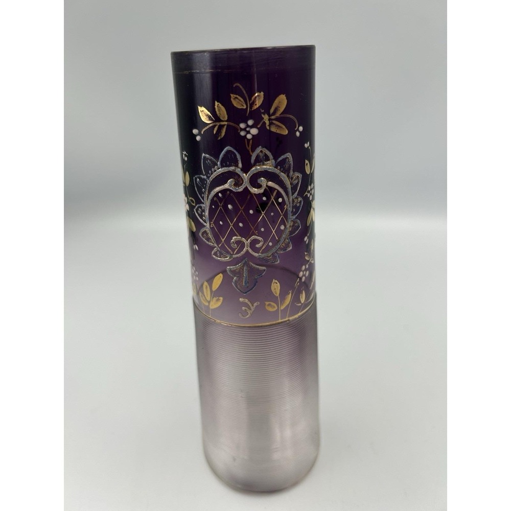 Bohemian Art Glass Cylinder Vase. Moser Or Harrach Circa 1890 1910 Czech Glass